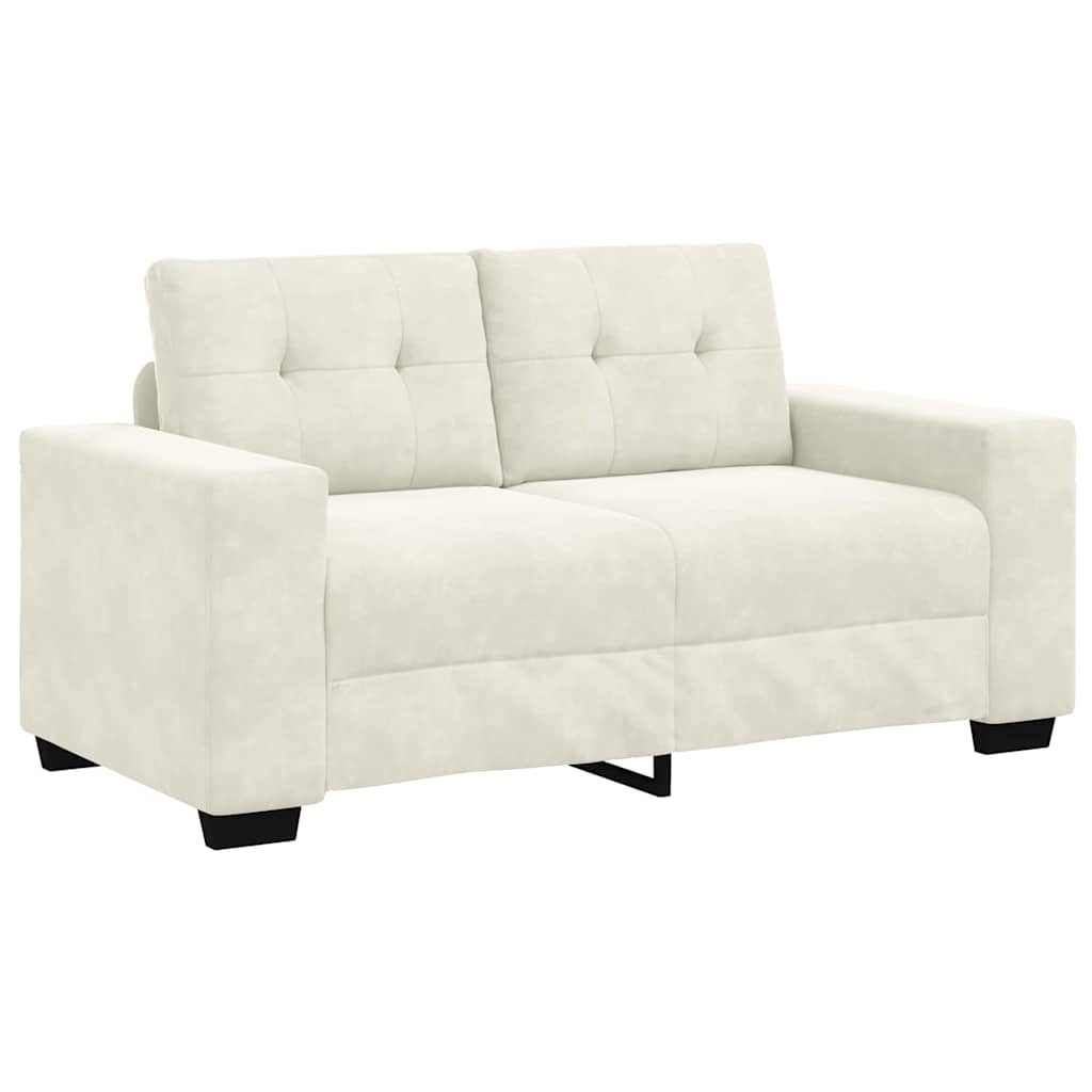 | Loveseat Sofa | with Cushion Cream Velvet